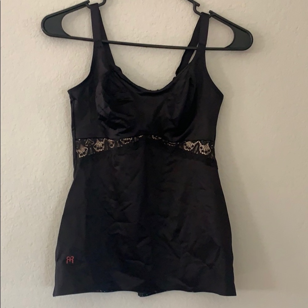 Sexy black tank top bra undercover